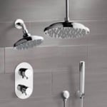 Remer DCS02 Chrome Dual Shower Head System With Hand Shower